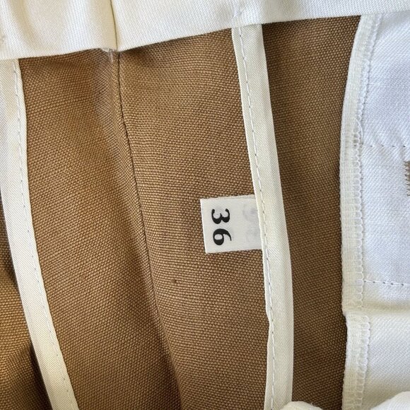 Ballin Relax Dress Pants Mens 36 Beige Tan Dunhill Linen Flat Front Wide Leg NWT - Picture 8 of 15